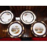 A PAIR OF 19TH CENTURY COALPORT STYLE COMPORTS with views of 'Killarney' and 'Loch An Eilein' within