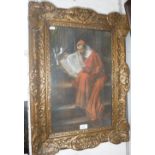 G F ROBERTSON 19th century: A study of a pensive Cardinal, signed lower left, watercolour