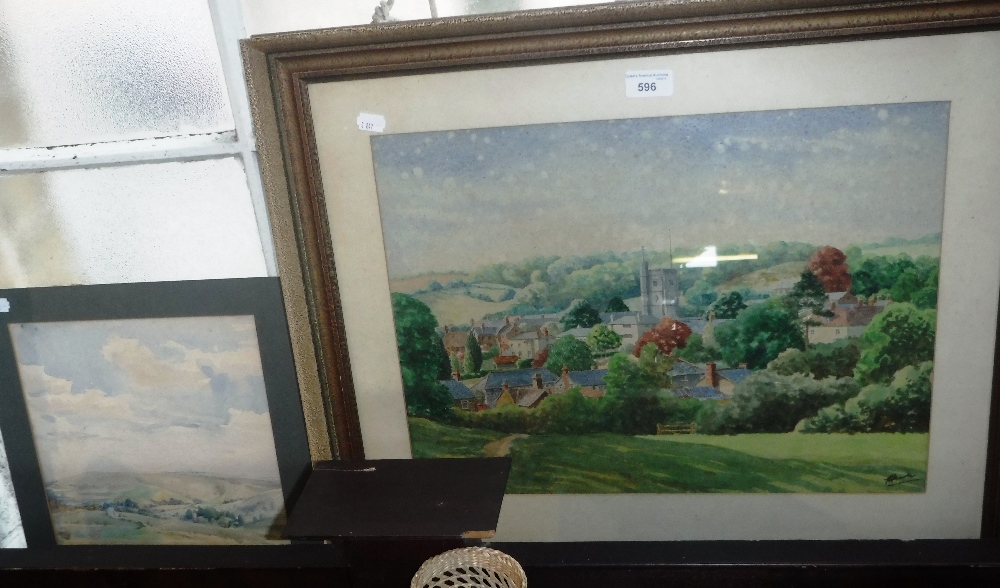 A 20TH CENTURY WATERCOLOUR indistinctly signed 'Meade'? inscribed 'Axminster Devon, painted June