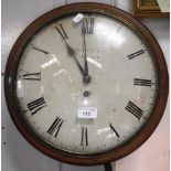 A 19TH CENTURY MAHOGANY CASED DIAL WALL CLOCK with single train fusee movement