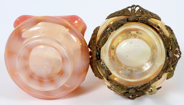 MONOT STUMPF OF PANTIN, FRENCH RIB-OPTIC GLASS OPEN SALTS, LATE 19TH C., TWO, W 2 1/4"Including 1 - Image 2 of 2