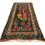 TURKISH BESSARABIAN, HAND WOVEN WOOL RUG, W 6' 2", L 12' 10"Turkish Bessarabian, hand woven wool rug