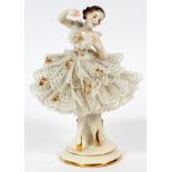 GERMAN PORCELAIN, BALLERINA, H 6 3/4"Marked at the underside, "Germany".appears in good condition,