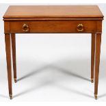 BODART FURNITURE CO., FLIP TOP, MAHOGANY GAMES TABLE, C1950, H 29", W 16" (32" OPEN), L 32"Having