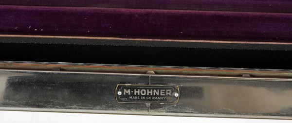 M. HOHNER GERMAN OVERSIZED HARMONICA, 3 PIECES, L 23"Having a wood comb, metal cover plate, and - Image 2 of 5