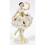 GERMAN PORCELAIN, BALLERINA, H 6 3/4"Marked underneath in blue, "Made in Germany". 1766.good