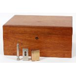S.T. DUPONT & DUNHILL LIGHTER & HUMIDOR, TWO PIECES, H 5 1/2", W 12", D 9 1/4"Including one S.T.