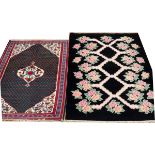 CHINESE & ROMANIAN HAND WOVEN WOOL RUGS, 2 PCS. W 3' 6" & 4', L 5' 7" & 5' 10"Chinese rug having a