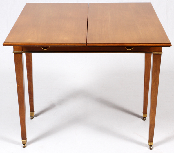 BODART FURNITURE CO., FLIP TOP, MAHOGANY GAMES TABLE, C1950, H 29", W 16" (32" OPEN), L 32"Having - Image 2 of 2