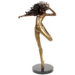 TOM BENNETT (AMER. B1928), BRONZE SCULPTURE, ARTIST PROOF, 1983, H 27" (ART), "RAINDANCER" (AP)