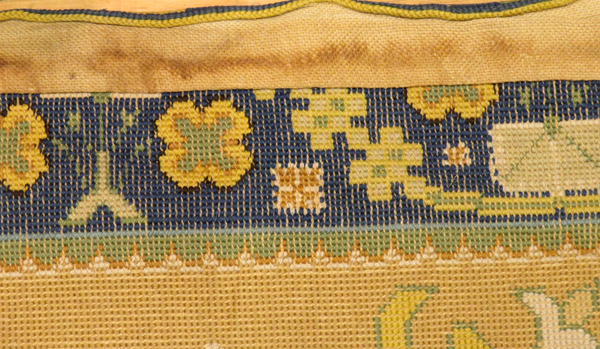 PORTUGUESE WOOL NEEDLEPOINT CARPET, W 12' 3", L 17'Portuguese hand woven wool needlepoint carpet - Image 4 of 4