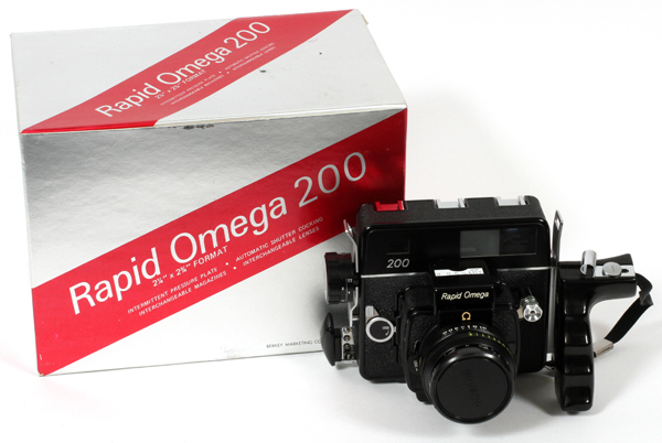 RAPID OMEGA 200, PROFESSIONAL CAMERACamera # 60036. Includes 90mm F/ 3.5 super omegon lens, #