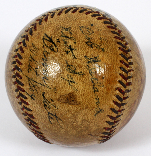 1931-35, ST. LOUIS BROWNS, CHICAGO WHITE SOX AND BROOKLYN ROBINS, SIGNED BASEBALL 7 SIGNATURES, - Image 2 of 6