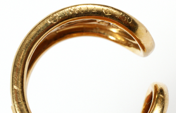 CARRERA Y CARRERA 18KT YELLOW GOLD 'ELEPHANTS' RING, SIZE 7-8Elephant heads in relief. Stamped along - Image 3 of 3