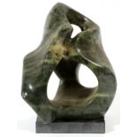 GREEN MARBLE SCULPTURE, H 12", L 10"- For High Resolution Photos visit Dumouchelles website.