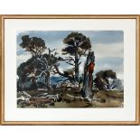 MAURICE LOGAN (AMERICAN 1886-1977), WATERCOLOR, SIGHT: H 21", W 29", CALIFORNIA LANDSCAPESigned