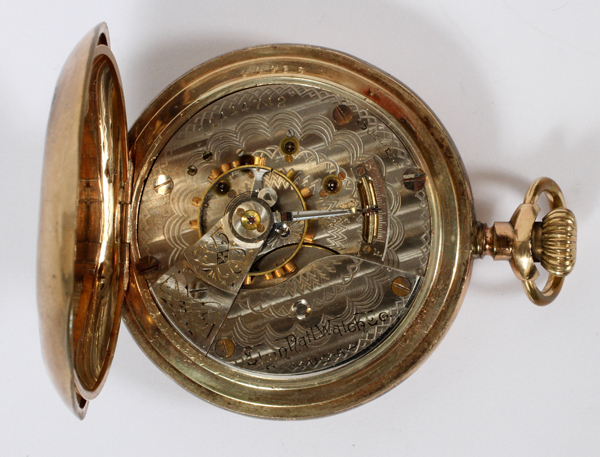 ELGIN GOLD FILLED HUNTER CASE POCKET WATCHThe 15 jewel hunter case pocket watch featuring Roman - Image 2 of 4