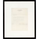 FRANKLIN ROOSEVELT NAVY DEPARTMENT LETTER, JANUARY 21ST, 1916, H 7", W 6", "EYES FOR THE NAVY"-