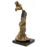 LUIS GAGLIASTRI (BRAZIL), BRONZE SCULPTURE, 1989, H 15.75", 'HAND OF GOD'Hand of God bronze