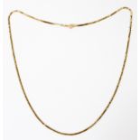 14KT YELLOW GOLD CHAIN, W 2.5MM, L 18"Serpentine design. The chain ends with a spring ring clasp.