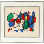 JOAN MIRO (SPANISH,1893-1983), LITHOGRAPH, 1975, H 16", W 22", "PLATE VIII, LITHOGRAPHS II"