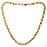 14KT YELLOW GOLD ITALIAN CURB LINK CHAIN L 20 1/2"Weighs 49.9 grams. Approximately 6.8mm in width.