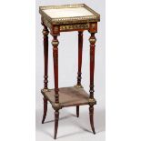 FRENCH MAHOGANY & ONYX TOP STAND, 19TH C., H 32", W 12"Some cracks to onyx top. RD- For High