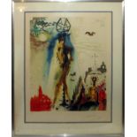 SALVADOR DALI, (SPANISH 1904-1989), COLOR LITHOGRAPH, 1970, H 21", W 16 1/2", "DON JOS'S LAST