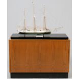 RAYMOND KAISER, WOOD SHIP MODEL, H 25", L 36", "LUCIA A. SIMPSON"A hand crafted wood ship model,