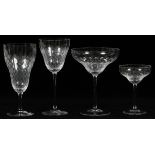ROSENTHAL "ROMANCE" CRYSTAL GLASSES, 46 PCS.Including 12 water goblets, 10 wines, 12 champagnes, and
