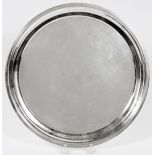 POOLE STERLING TRAY, DIA 12"No monogram. #37. 18.78 tr oz.Good condition jw- For High Resolution