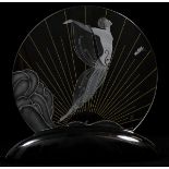 ERTE LUMINERE, ETCHED GLASS CRYSTAL, H 19", #50/175Signed and numbered. Stamped at the base "