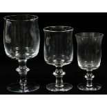 'NANCY' PATTERN CRYSTAL STEMWARE, 15 PIECESIncluding 4 wines, H 5", 6 white wines, H 5 3/4", and 5
