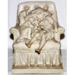 ARISTIDE-ONESIME CROISY (FRENCH, 1840-1899), COMPOSITE SCULPTURE, C1920, H 15", W 13", D 12", 'LE