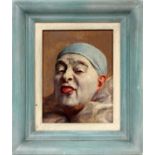 ARMAND HENRION (FRENCH, 1875-1975), OIL ON BOARD, H 9", W 7", CLOWNDepicts a clown with a white