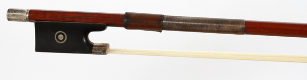 ATTRIBUTED TO FRANCOIS NICHOLAS VOIRIN (FRENCH, 1833-1885), PERNAMBUCO VIOLIN BOW, L 29"Silver - Image 3 of 3