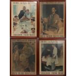 NORMAN ROCKWELL (AMERICAN, 1894-1978), 'FOUR FREEDOMS' POSTERS, C.1943, 4 PIECES, H 38", W 27"