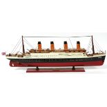 SCALE SHIP'S MODEL 'R.M.S. TITANIC', H 11", W 4", L 32"Scale ship's model of the 'R.M.S. Titanic'