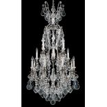 SCHONBEK TWENTY-FIVE LIGHT CRYSTAL CHANDELIER, H 72", DIA 36"Hung with crystal prims.extra