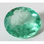 COLOMBIAN EMERALD OVAL CUT STONEdeep color- For High Resolution Photos visit Dumouchelles website.