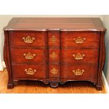 BAKER THREE DRAWER MAHOGANY CHEST, H 32", L 50", D 32"From the McMillen Collection and having