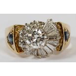 18KT GOLD & .75CT DIAMOND RING,Centered by a .75ct diamond of VS1 clarity and G - H color,