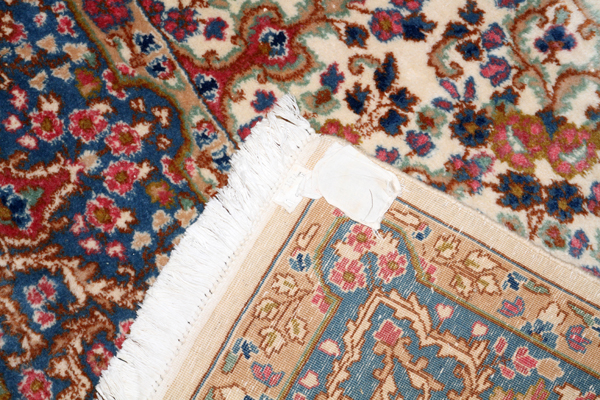 PERSIAN KERMAN WOOL CARPET, W 8' 11", L 12'Having an ivory field, central medallion and designs in - Image 2 of 2