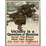 HARVEY THOMAS DUNN, (AMERICAN, 1884-1952), USFA, PROPAGANDA POSTER, 1917, H 29", W 21", "VICTORY