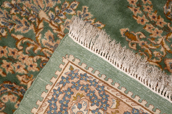 PERSIAN KERMAN WOOL CARPET, C. 1975-1985, W 11' 5", L 14' 6"Central medallion with celadon green - Image 3 of 3