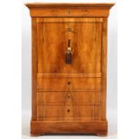 LOUIS PHILIPPE SECRETARY DESK, C. 1840, H 60", L 38", D 16"Featuring three lower full length drawers