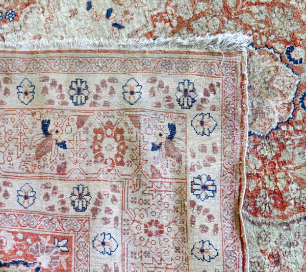 TABRIZ PERSIAN RUG, 5' 8" X 4' 3"Antique.- For High Resolution Photos visit Dumouchelles website. - Image 6 of 6