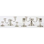 AMERICAN STERLING WEIGHTED CANDLEHOLDERS, THREE PAIRSWeighted bases. Six pieces.Good used