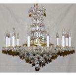 SCHONBEK "BARONET" TWELVE-LIGHT CRYSTAL CHANDELIER, H 24", DIA 28"A twelve-light Schonbek Baronet