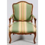 FRENCH STYLE MAHOGANY ARMCHAIR, H 37"Measures H.37" x 26" x 27".- For High Resolution Photos visit